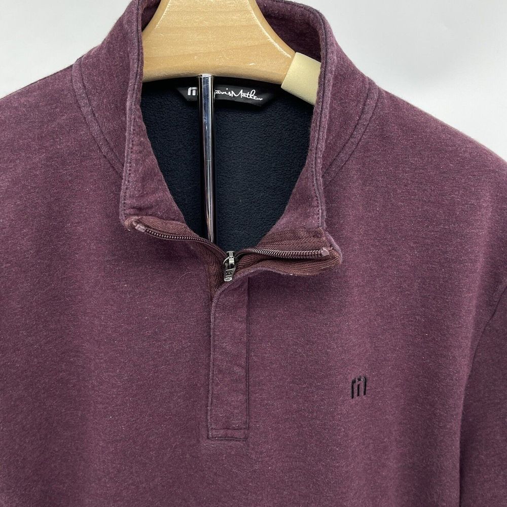 Medium Travis Mathew Heather 1/4 Pull Over Sweater Long Sleeve Great Condition